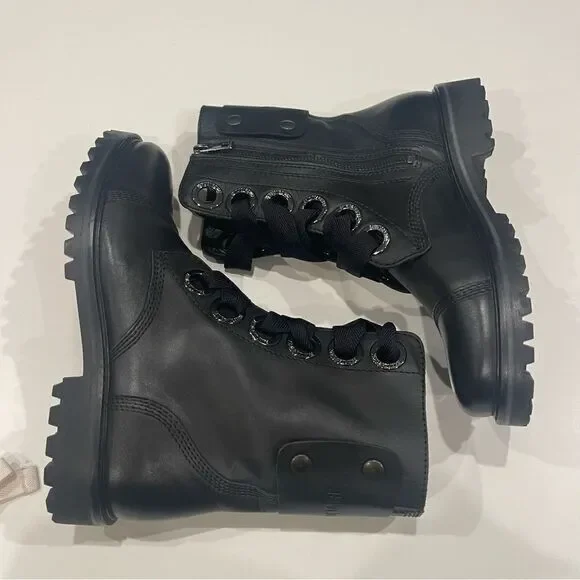 Zadig & Voltaire Joe Lug Sole Leather Combat Boot NIB 37 - Picture 13 of 14